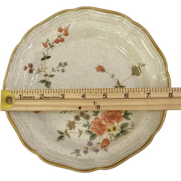 MIKASA Garden Club Silk Bouquet Salad Dessert Plate 8" Deep Dish - Picture 6 of 6